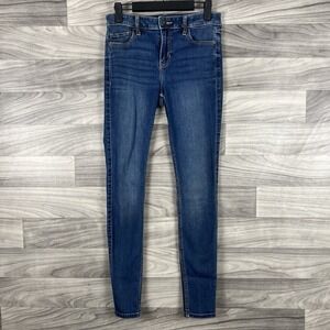 Hollister Jeans Womens 3R Blue Super Skinny Medium Wash Mid Rise Denim Y2K Basic